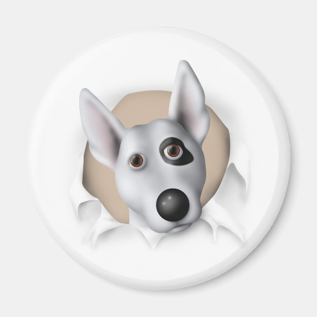 Bull Terrier (American) Busting Out Magnet (Front)