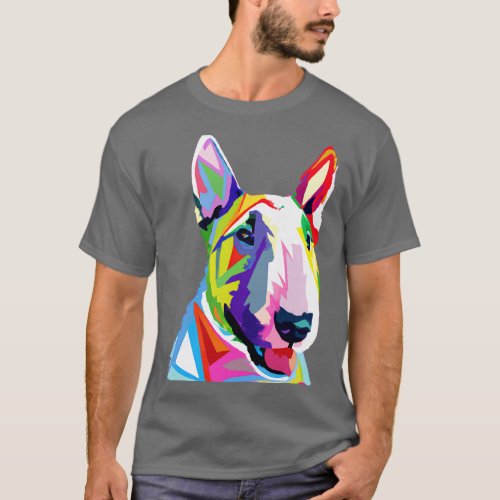 Bull Terrier Art Dog Lover Gifts T_Shirt