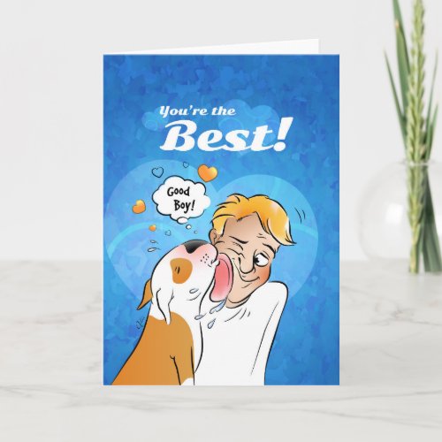 Bull Terrier Cartoon Card Youre the best