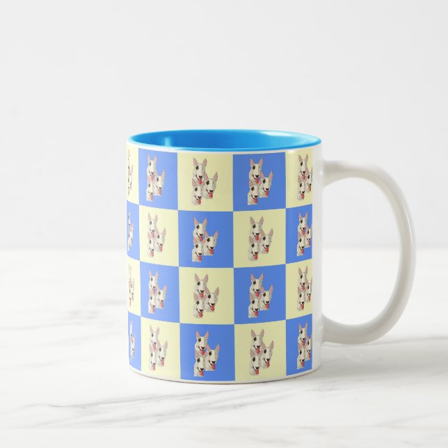 Bull Terrier Checkered Mug (Right)