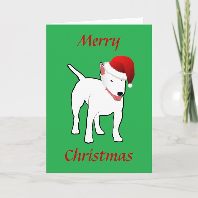 Bull Terrier Christmas Card (Front)