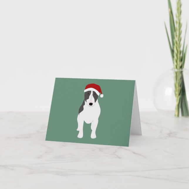 Bull Terrier Christmas Card (Front)