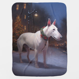 Bull Terrier Christmas Festive Season Baby Blanket