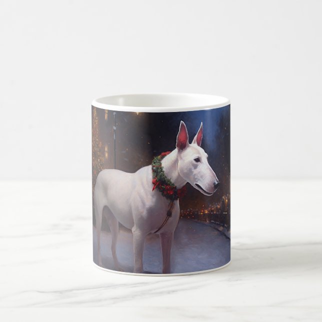 Bull Terrier Christmas Festive Season Coffee Mug (Center)