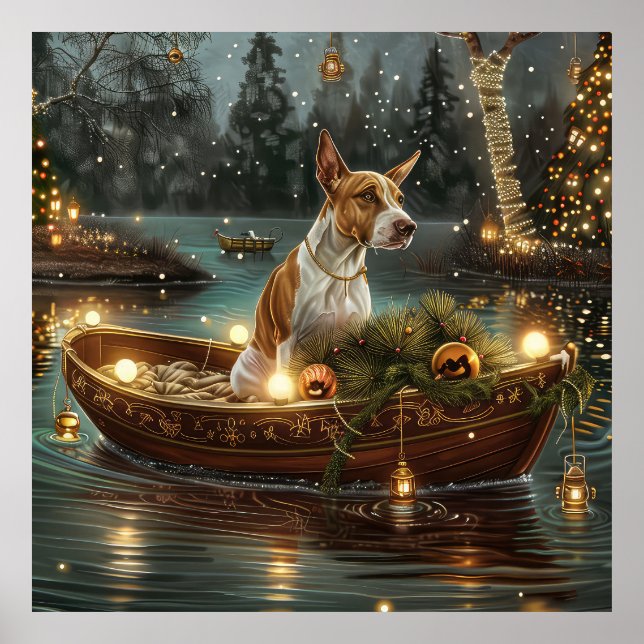 Bull Terrier Christmas Festive Voyage Poster (Front)