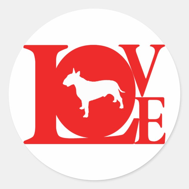 Bull Terrier Classic Round Sticker (Front)