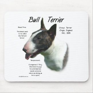 Bull Terrier (colored) History Design Mouse Pad