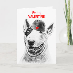 BULL TERRIER - Custom Valentines Day Card