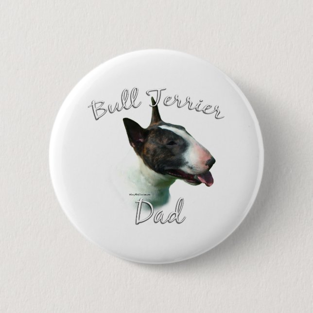 Bull Terrier Dad 2 Pinback Button (Front)