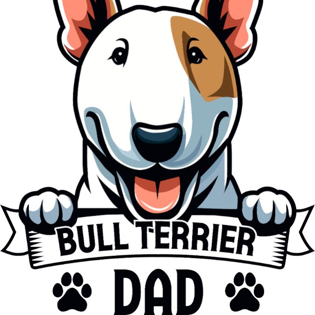 Bull Terrier Dad T-Shirt (Great way to show of your love for your little buddy)
