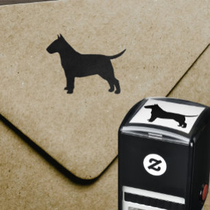Bull Terrier Dog Breed Silhouette Self-inking Stamp