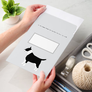 Bull Terrier Dog Design Any Colour Background Envelope Mailers