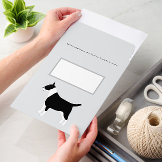 Bull Terrier Dog Design Any Colour Background Envelope Mailers