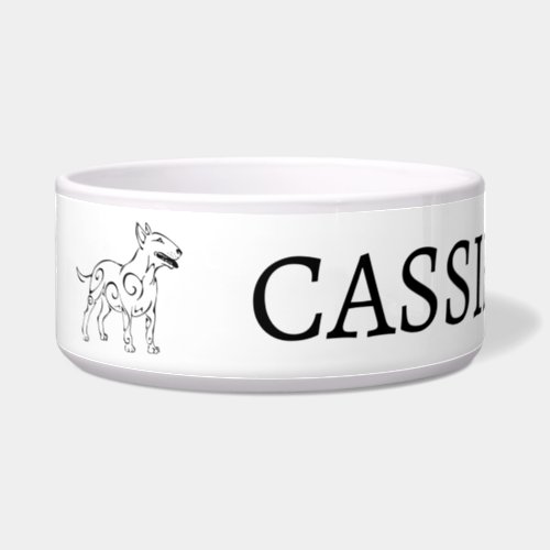 Bull Terrier Dog Design Custom  Bowl