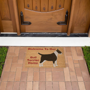 Bull Terrier Dog Design Personalised Fiber Doormat