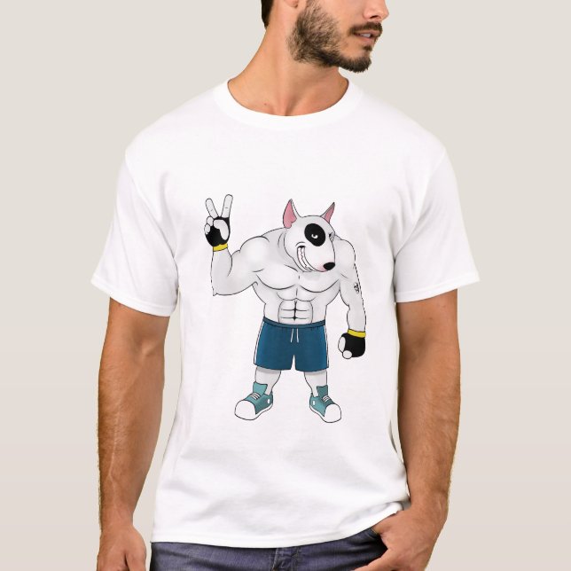 bull terrier dog  fight T-Shirt (Front)