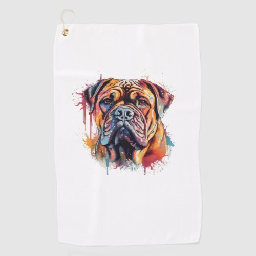Bull terrier dog   golf towel