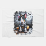 Bull Terrier Dog Halloween Kitchen Towel