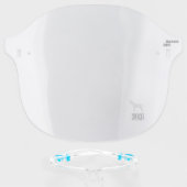 Bull Terrier Dog Illustration Personalized Face Shield (Front w/Glasses)