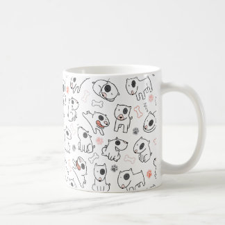 Bull Terrier Dog Lover Seamless Pattern Coffee Mug