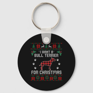 Bull Terrier Dog Lover Xmas Gifts Dog Ugly Christm Keychain