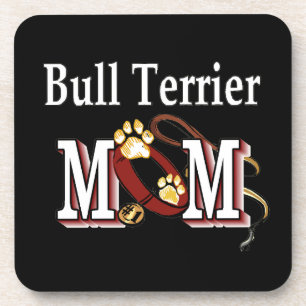 Bull Terrier Dog MOM Beverage Coaster