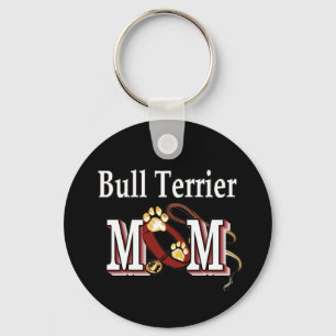 Bull Terrier Dog MOM Keychain