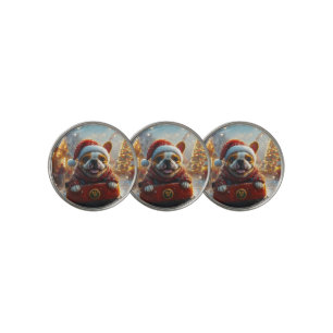 Bull Terrier Dog Roller Coaster Christmas Golf Ball Marker