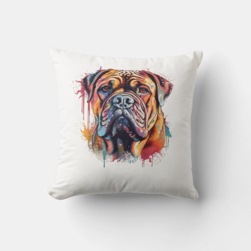 Bull terrier dog   throw pillow
