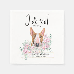 Bull Terrier Dog Wedding Cocktail Napkins