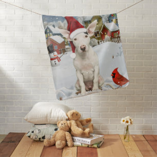 Bull Terrier Dog Winter Wonderland Christmas Joy Baby Blanket
