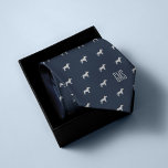 Bull Terrier Dogs Pattern Monogrammed Neck Tie<br><div class="desc">Fun Bull Terrier dogs pattern on a classic navy blue background. Personalize with a monogram to make the perfect one of a kind gift.

Looking for a different color? No problem! Simply click the "Customize" button and select the background color of your choice.</div>