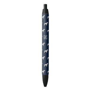 Bull Terrier Dogs Pattern Monogrammed Pen