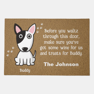 Bull Terrier Doormat, Dog Doormat, Dog  Doormat