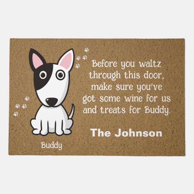 Bull Terrier Doormat, Dog Doormat, Dog  Doormat (Front)