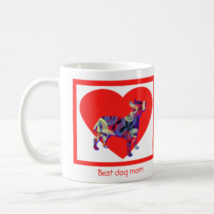 Bull Terrier English Dog Valentines Day Red Heart Coffee Mug