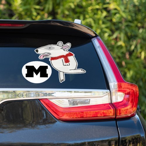 Bull Terrier enjoys traveling Sticker