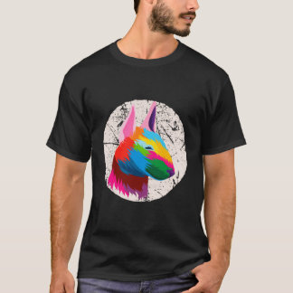Bull Terrier Funny Multicolor Animal T-Shirt