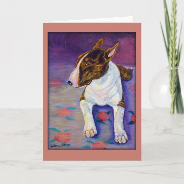 Bull Terrier Greeting Cards (Front)
