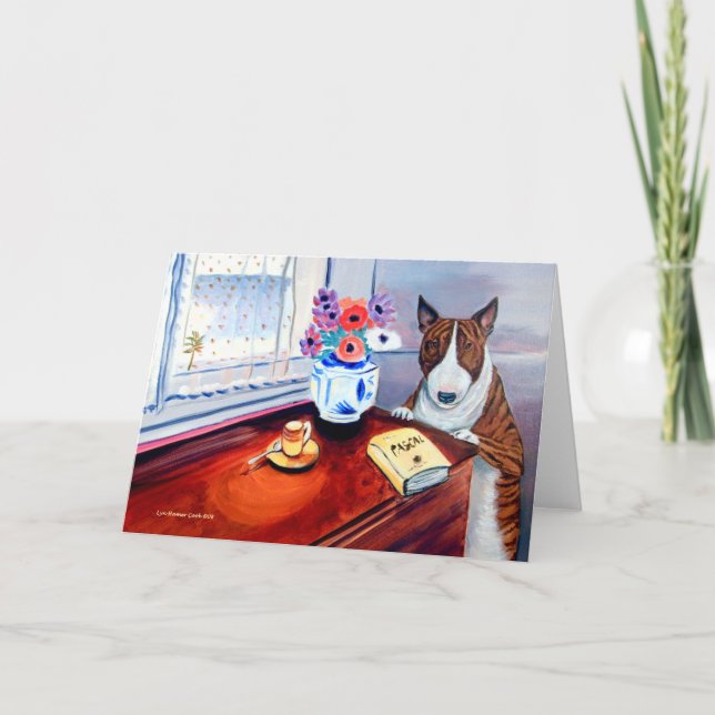 Bull Terrier Greeting Cards (Front)