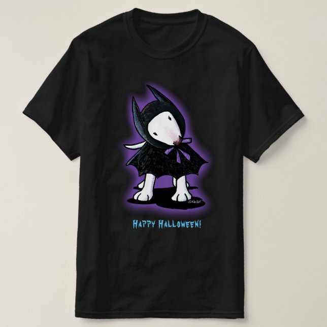 Bull Terrier Halloween KiniArt T-Shirt (Design Front)