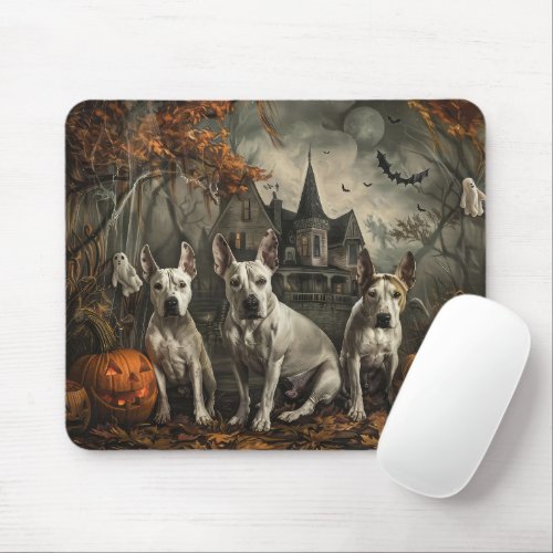 Bull Terrier Halloween Night Doggy Delight  Mouse Pad