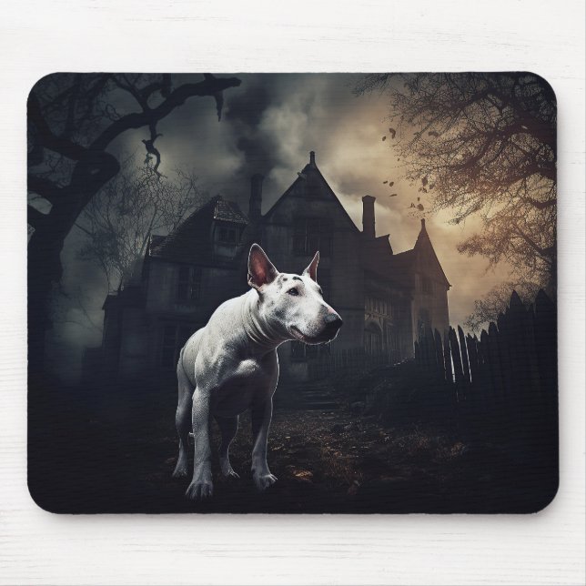 Bull Terrier Halloween Scary Mouse Pad (Front)