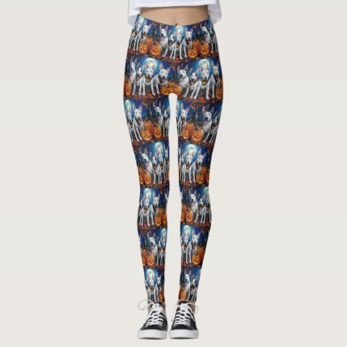 Bull Terrier Halloween Spooky  Leggings