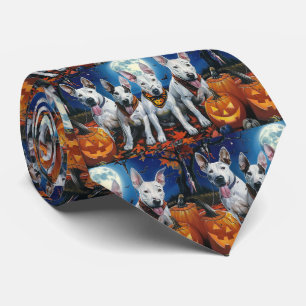 Bull Terrier Halloween Spooky Neck Tie