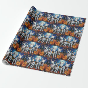 Bull Terrier Halloween Spooky Wrapping Paper