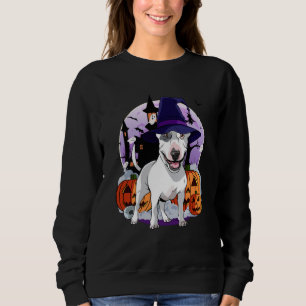 Bull Terrier Happy Halloween Witch Dog Pumpkin Spo Sweatshirt
