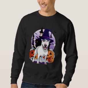 Bull Terrier Happy Halloween Witch Dog Pumpkin Spo Sweatshirt