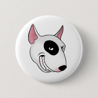 bull terrier head pinback button