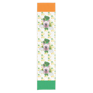 Bull Terrier Holiday Home Decor St Patricks Day Short Table Runner